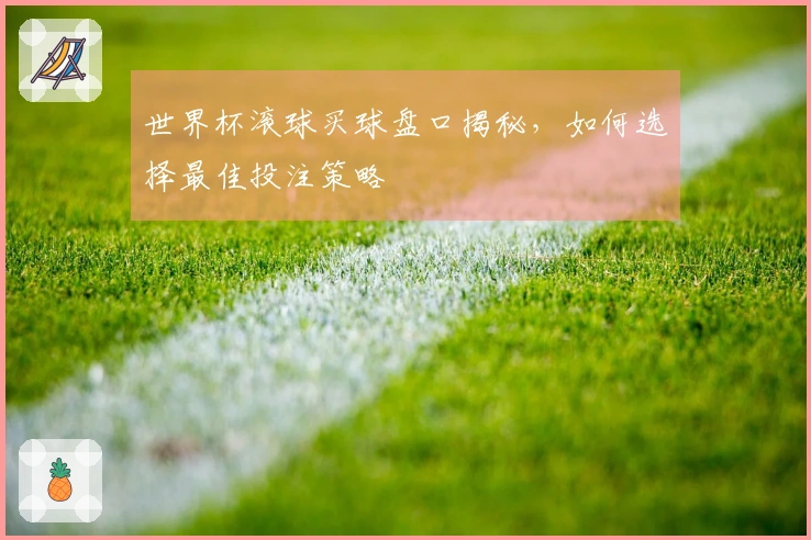 世界杯滚球买球盘口揭秘，如何选择最佳投注策略